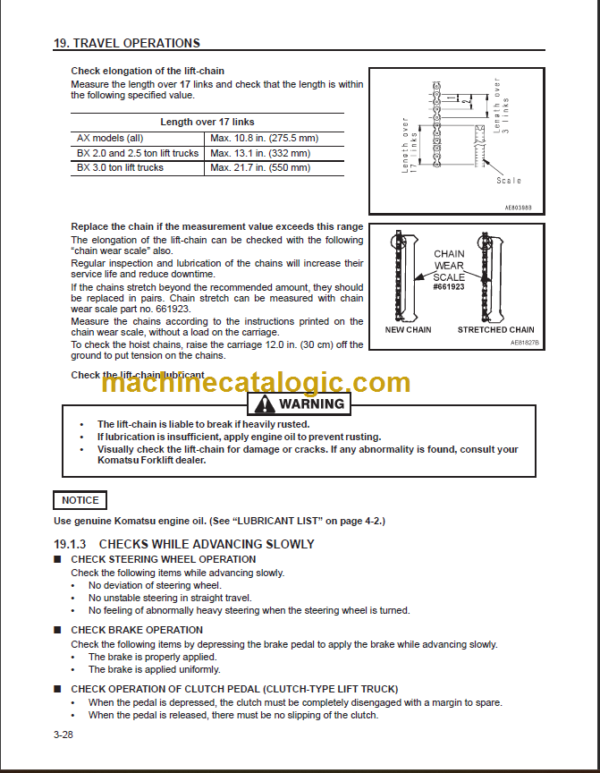 KOMATSU FG15 18 20 25 30 OPERATION MANUAL