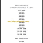 NAVISTAR 10 SPEED TRANSMISSION SERVICE MANUAL