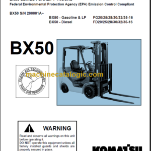 KOMATSU BX50 SERVICE MANUAL