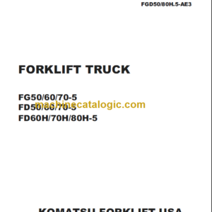 KOMATSU FG50 60 70-5 OPERATION MANUAL