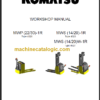 KOMATSU MWP14(W)-1R MWS20(W)-1R WORKSHOP MANUAL