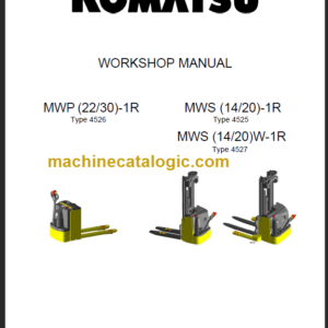 KOMATSU MWP14(W)-1R MWS20(W)-1R WORKSHOP MANUAL