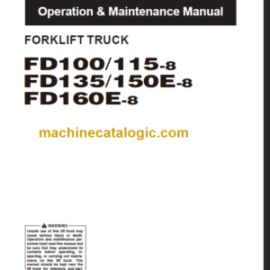 KOMATSU FD50E-8 FD160E-8 OPERATION MANUAL