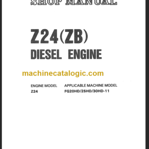 KOMATSU Z24(ZB) SHOP MANUAL