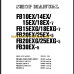 KOMATSU FB30EX-5 SHOP MANUAL