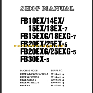 KOMATSU FB30EX-5 SHOP MANUAL