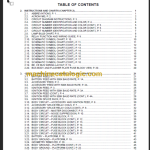 NAVISTAR IC BUS BE-CE BODY CIRCUIT DIAGRAMS