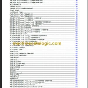 TAKEUCHI TB240 Mini Excavator Parts Manual