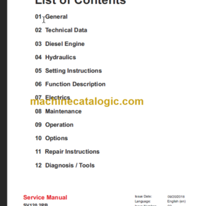 YANMAR SV120 2PB SERVICE MANUAL