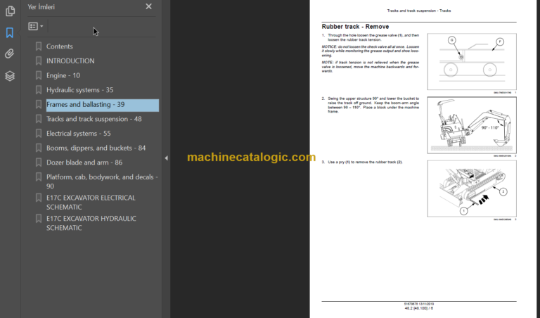 NEW HOLLAND E17C SERVICE MANUAL