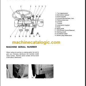 KOMATSU FB10S 14S 15S 18S-4 SHOP MANUAL