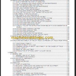 KOMATSU FD50E-8 FD160E-8 OPERATION MANUAL