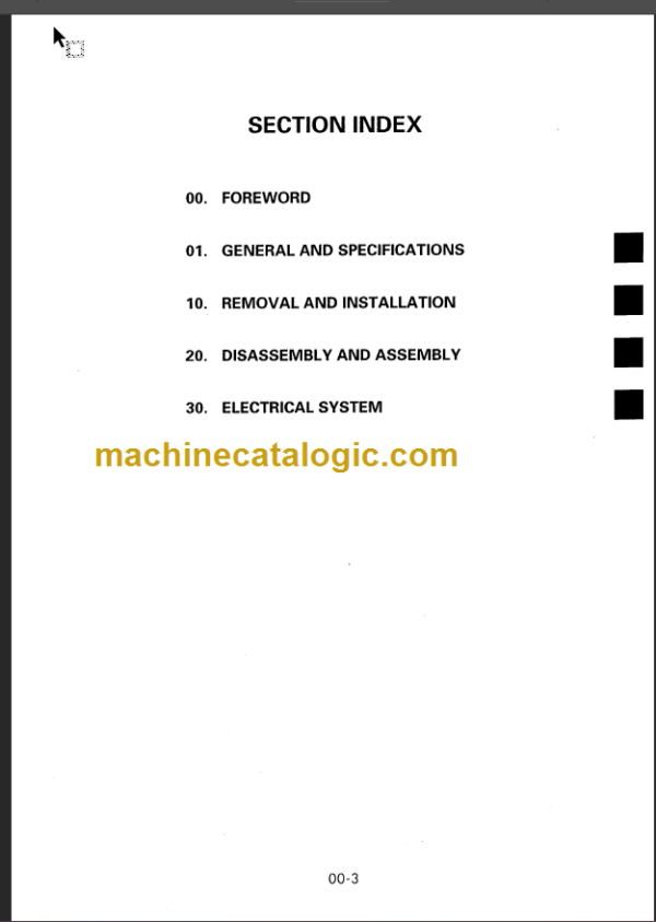 KOMATSU FB30EX-5 SHOP MANUAL