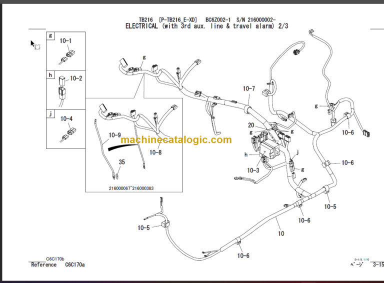 TAKEUCHI TB216 MINI EXCAVATOR PARTS MANUAL