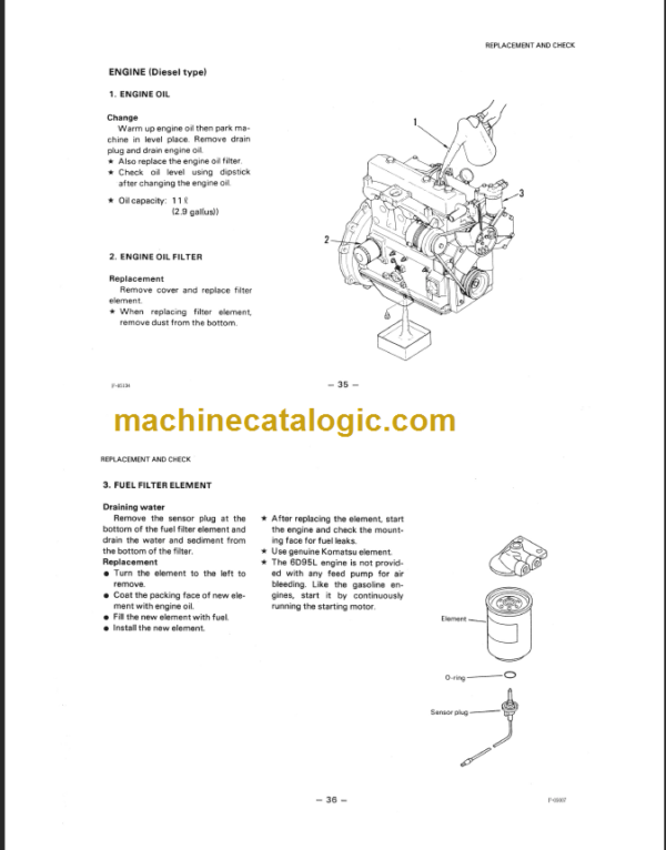 KOMATSU FG50 60 70-5 OPERATION MANUAL