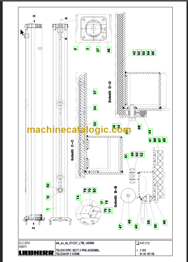 LIEBHERR LTM 1400NX PARTS MANUALS PARTS CATALOGUE