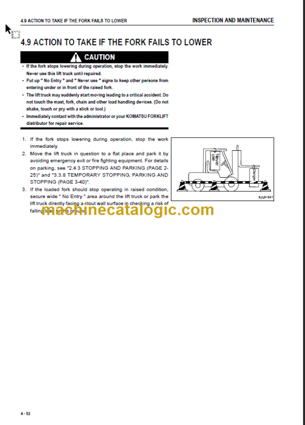 KOMATSU FD50E-8 FD160E-8 OPERATION MANUAL