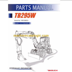 TAKEUCHI TB295W Hydraulic Excavator Parts Manual