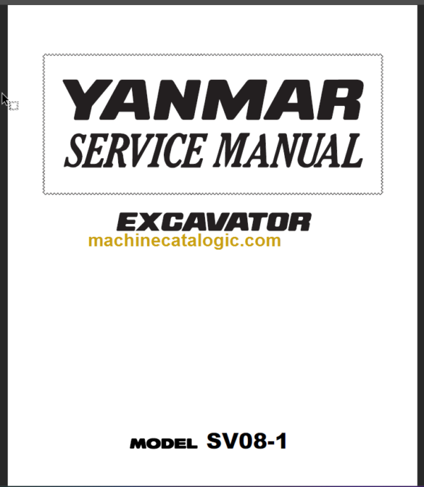 YANMAR SV08-1 SERVICE MANUAL