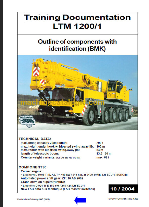 LIEBHERR LTM 1200 1 TRAINING DOCUMENTATION