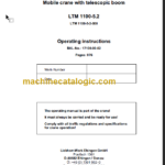 LIEBHERR LTM1100 5.2 Operating instructions