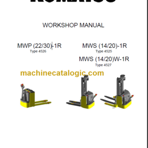 KOMATSU MWP22-1R MWP30-1R WORKSHOP MANUAL