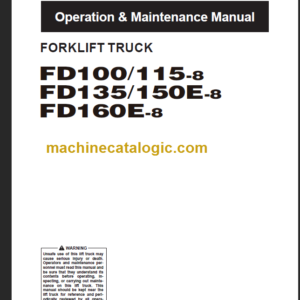 KOMATSU FD100 115-8 135 OPERATION MANUAL