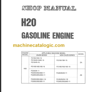 KOMATSU H20 SHOP MANUAL