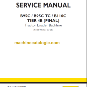 NEW HOLLAND B95C-B95CTC-B95 CLR-B110C TIER4B SERVICE MANUAL 2020