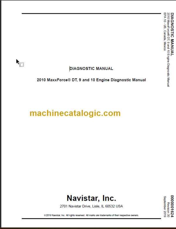 NAVISTAR MAXXFORCE DT9-DT10 ENGINE DIAGNOSTIC MANUAL