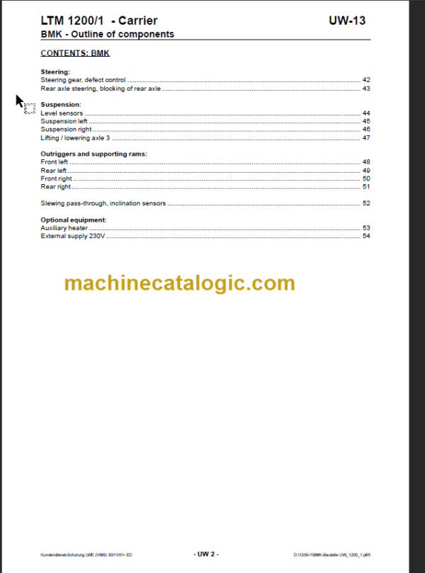 LIEBHERR LTM 1200 1 TRAINING DOCUMENTATION