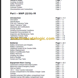 KOMATSU MWP22-1R MWP30-1R WORKSHOP MANUAL