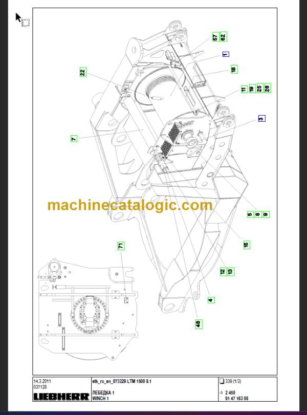 LIEBHERR LTM 1500 8.1 PARTS CATALOGUE