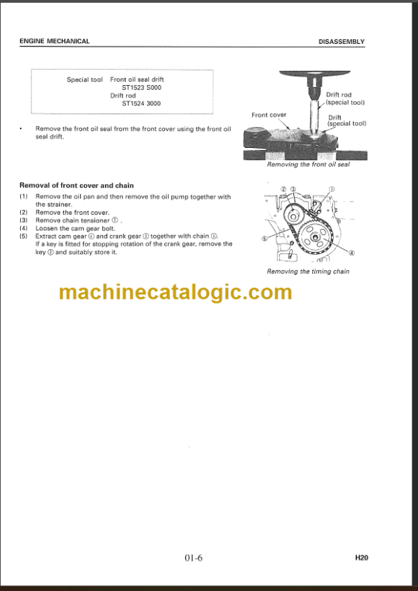 KOMATSU H20 SHOP MANUAL