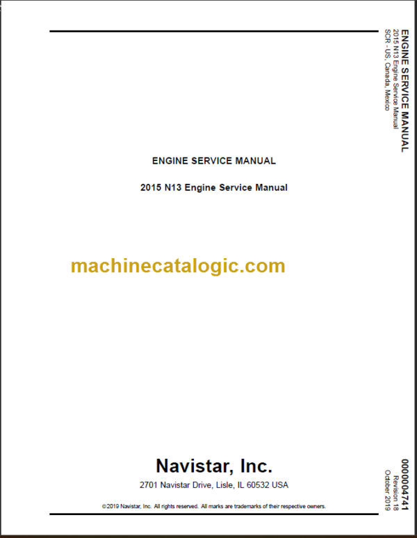 NAVISTAR N13 ENGINE SERVICE MANUAL