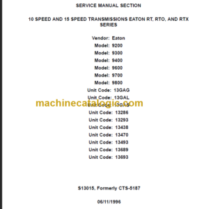 EATON RT-RTO-RTX SERVICE MANUAL