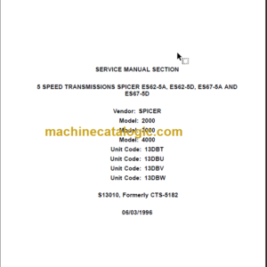 NAVISTAR 5 SPEED SPICER SERVICE MANUAL