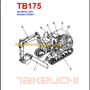 TAKEUCHI TB175 Compact Excavator Parts Manual