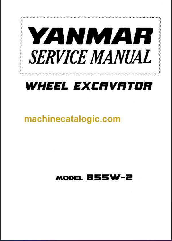 YANMAR B55W-1-B55W-2 SERVICE MANUAL