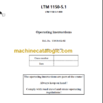 LIEBHERR LTM1150 5.1 OPERATING INSTRUCTIONS