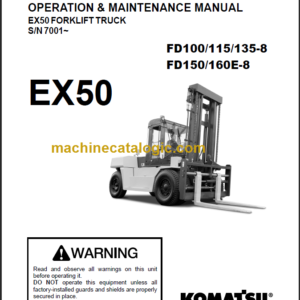 KOMATSU FD100 115 135-8 OPERATION MANUAL