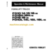 KOMATSU FD10 14L 15L 18L-16 OPERATION MANUAL