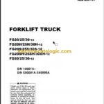 KOMATSU FD20 25 30-12 OPERATION MANUAL