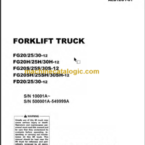 KOMATSU FD20 25 30-12 OPERATION MANUAL