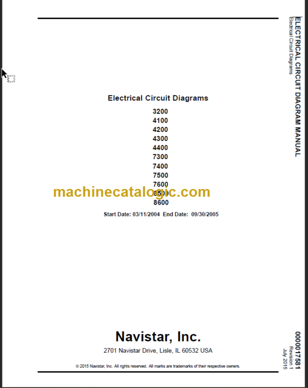 NAVISTAR 3200 4100 4200 CIRCUIT DIAGRAMS