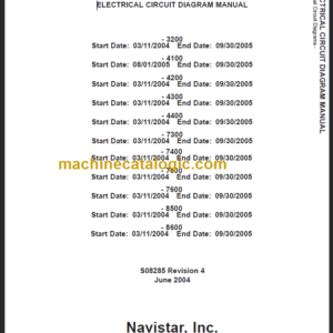 NAVISTAR 3200-4100-4200-4400 CIRCUIT DIAGRAM MANUAL