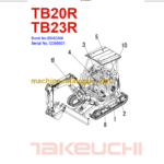 TAKEUCHI TB20R-TB23R Mini Excavator Parts Manual
