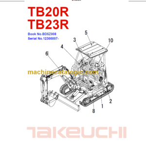 TAKEUCHI TB20R-TB23R Mini Excavator Parts Manual