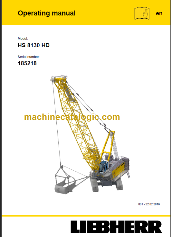 LIEBHERR HS8130 HD OPERATING MANUAL