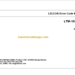 LIEBHERR LTM1030 2.1 Liccon Error Code
